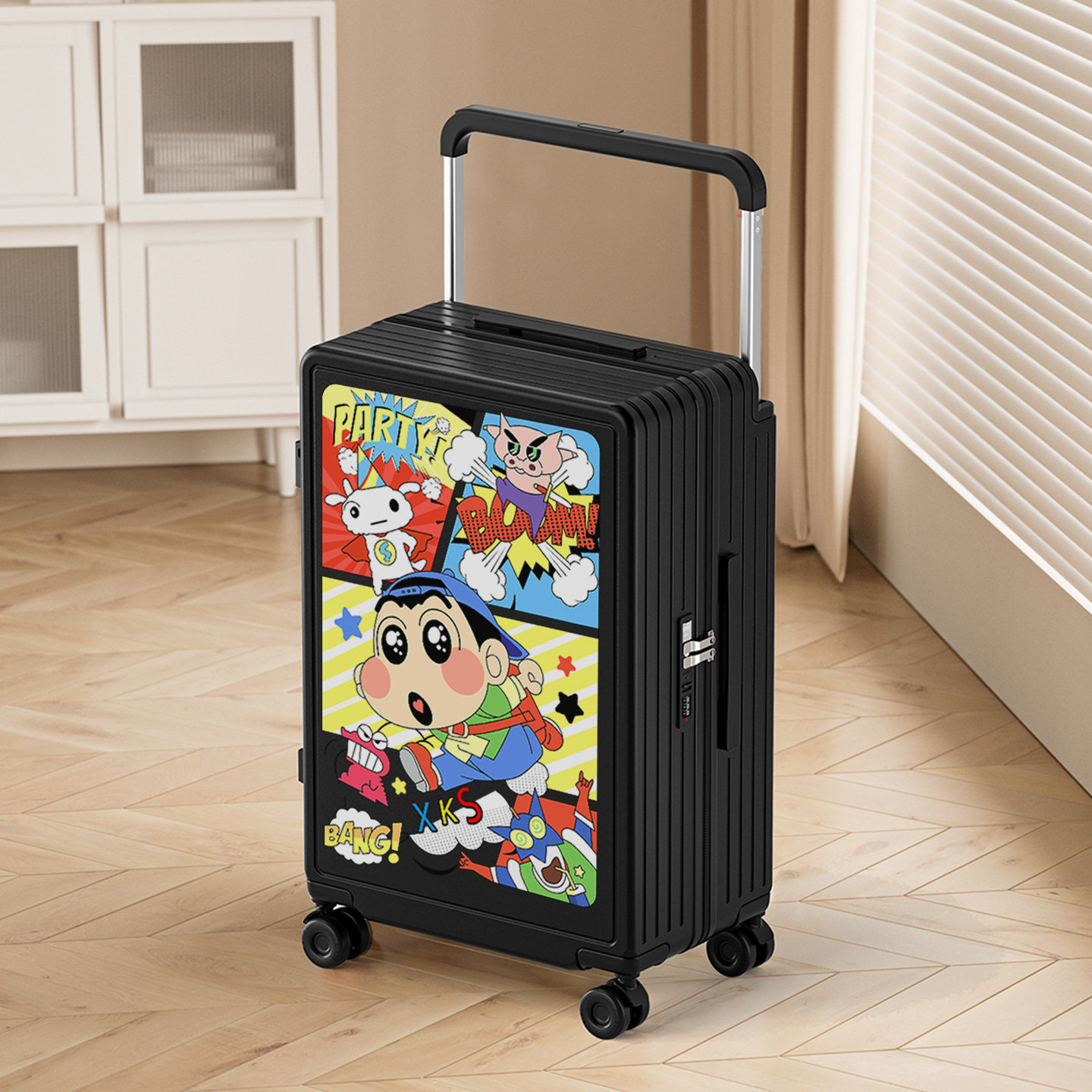 宽拉杆印花行李箱女24寸大容量耐用旅行箱密码箱男2025新款皮箱