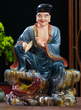 济公活佛神像济颠道济和尚降龙罗汉菩萨佛像寺庙家用供奉保家摆件