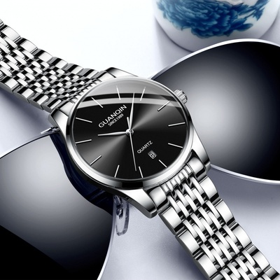 正品冠琴十大商务石英表男士手表