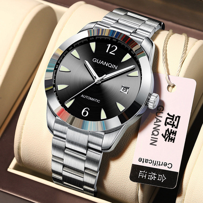 冠琴新款手表男全自动机械表夜光