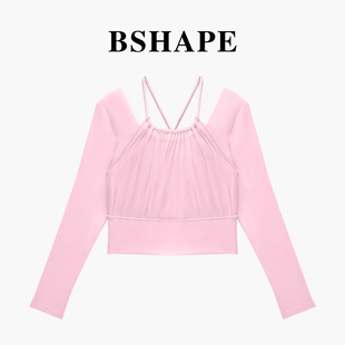 粉 白瑜伽服上衣跑步运动外穿普拉提3535 蓝