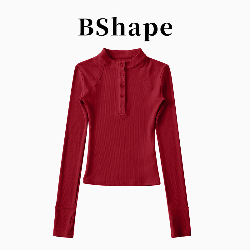 【新春限定】长袖t恤女款软糯新款亨利春季上衣修身显瘦内搭打底,运动/瑜伽/健身/球迷用品,瑜伽t恤,淘宝优惠券,粉丝福利购,淘宝优惠卷