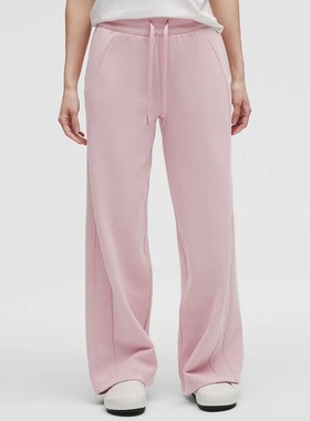 美式加绒直筒裤休闲卫裤显瘦秋冬时尚好看又百搭保暖高腰scuba