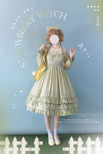 连衣裙 草莓巫女 原创lolita春秋设计日常少女奈莉op刺绣款