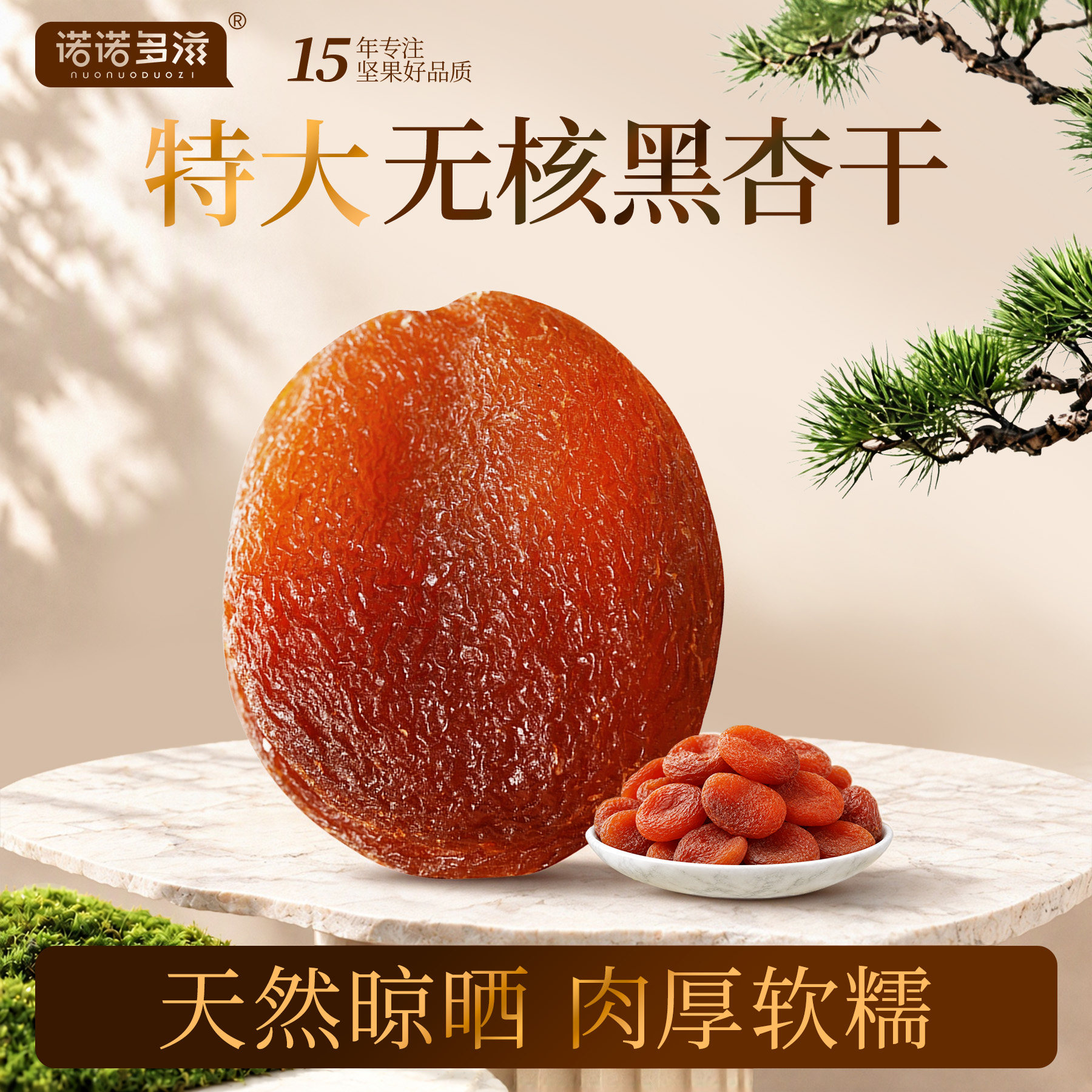 土耳其特大黑杏干软糯无核杏脯吊干杏天然特产杏肉大颗粒果脯零食