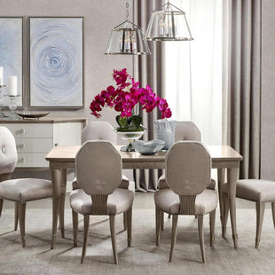 美克式浪漫星城 美家餐桌椅实木餐桌椅小户型餐桌餐椅长方形长桌