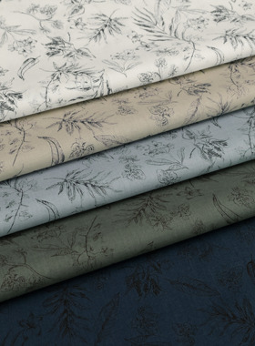 日本进口布料hokkoh60支Lawn棉手工柔软纯棉上衣服装面料浮梦花海