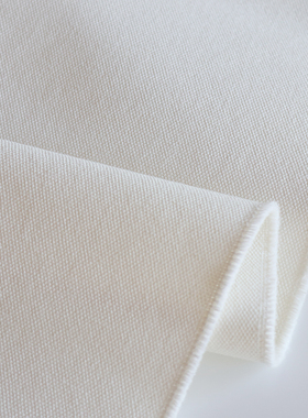 韩国JZ进口白色加厚帆布面料DIY手工纯棉布料包袋抱枕宽幅背景布