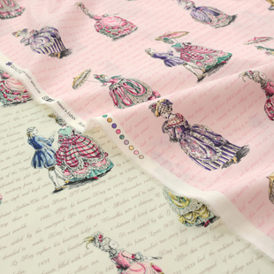 日本进口cosmo30支纯棉面料手工diy文艺家居装 布料贵族小姐 饰服装