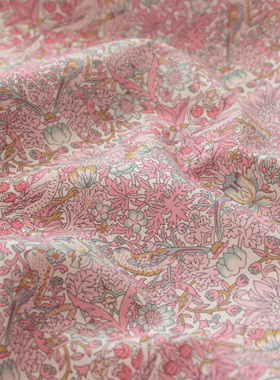 英国正品liberty面料100支lawn长纤棉衬衫连衣裙服装布料草莓小偷