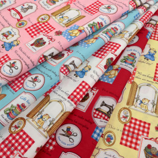 日本进口30支纯棉玛格丽特版 权限量布cosmo手工diy卡通布艺缝纫室