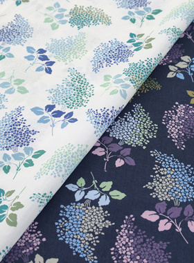 英国正品liberty面料100支lawn长纤棉手工纯棉裙子LILAC REVIVAL