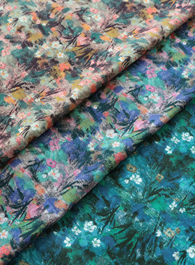 英国正品liberty布料100支lawn长纤棉手工上衣裙子布梦幻花卉印象