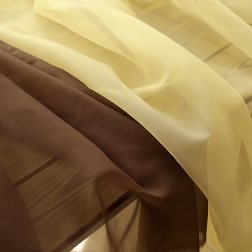 日本进口小纹工房欧根纱面料纯色轻盈薄透柔软手工连衣裙服装布料