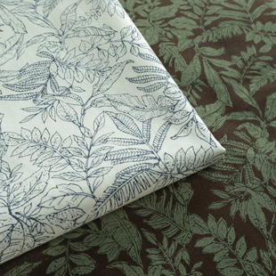 日本进口40支高密度纯棉面料seven手工diy抱枕连衣裙衬衫 秋叶深棕