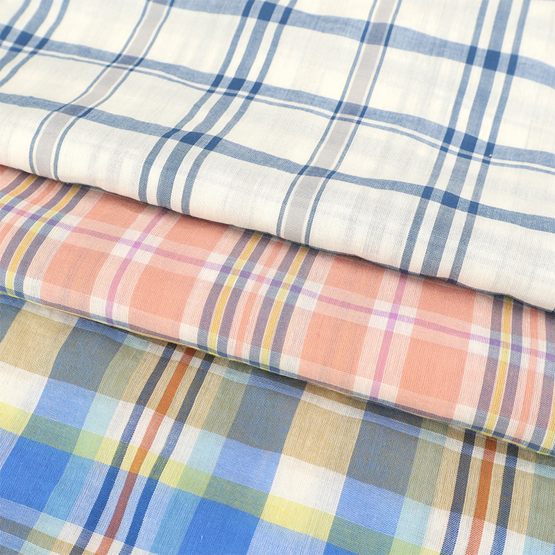 VA天丝棉轻薄色织清新手工服装布