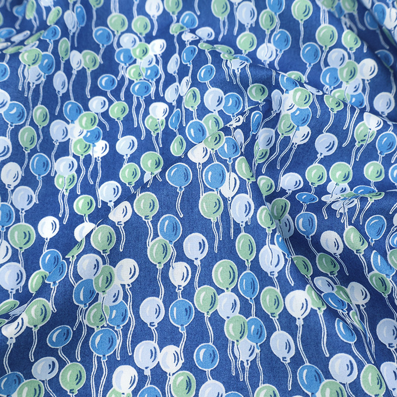 英国liberty柔软纯棉深蓝diy服装