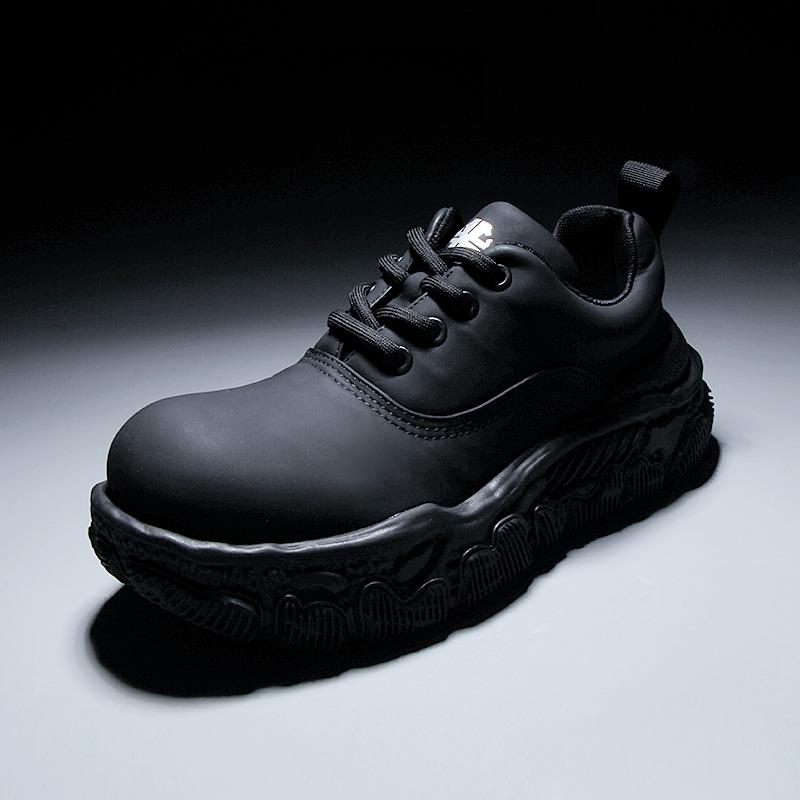 欧美风小众设计德比鞋增高厚底