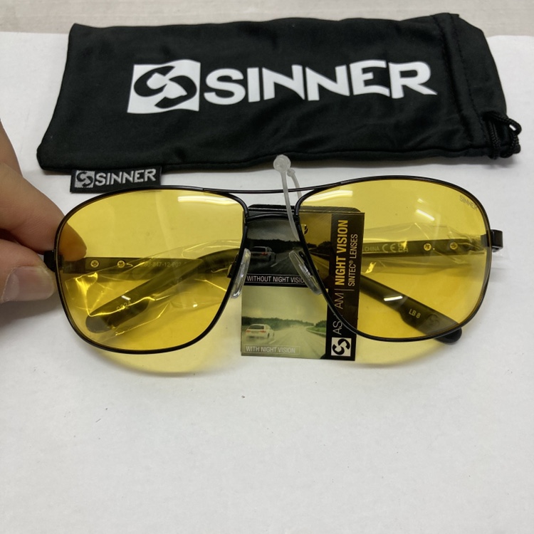 男士偏光夜间片太阳镜墨镜中小脸出口尾货防远光经典长方框中老年