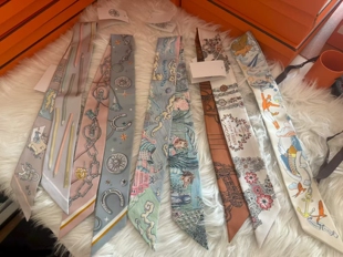 赠中检 爱马仕twilly圆点钥匙盛宴马车鞍具花束丝巾 全新正品