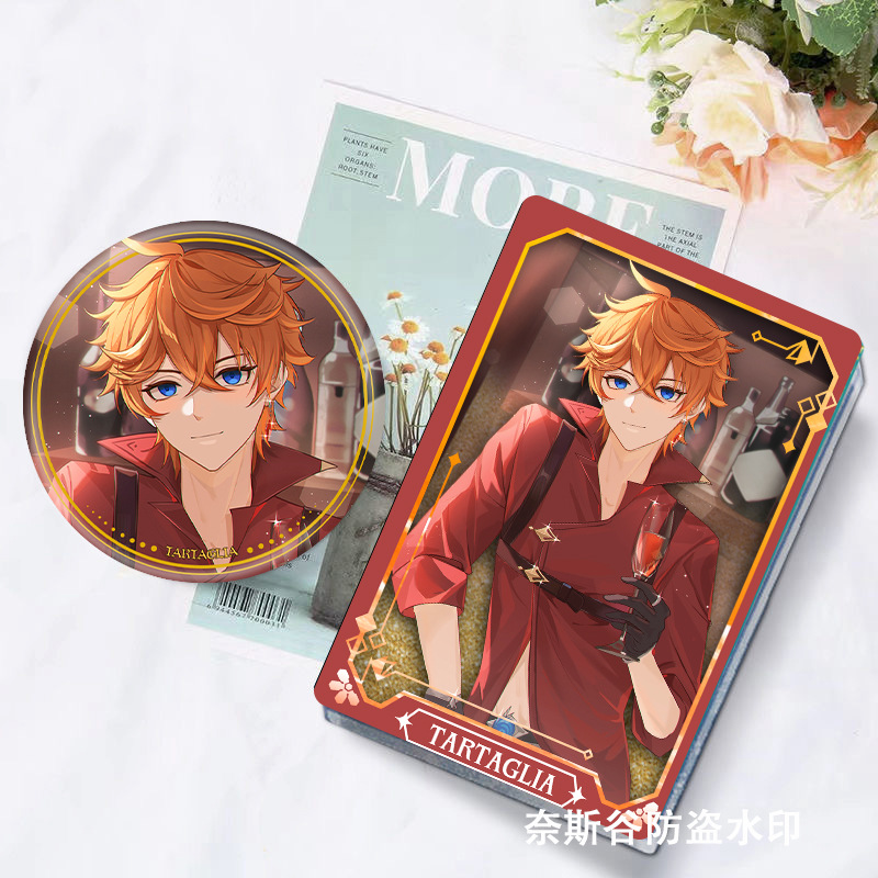 原神游戏二次元周边达达利亚公子流沙麻将镭射徽章吧唧学生礼物