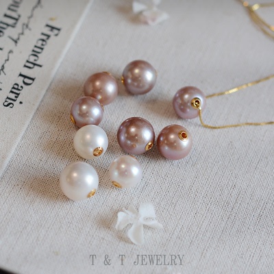 18k金淡水珍珠爱迪生圆形项链坠