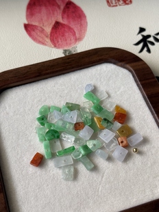 天然缅甸翡翠A货 冰种彩色 小碎石 碎碎冰 手链 项链
