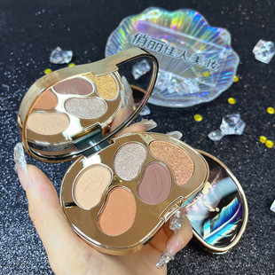 维妮小熊多色珠光钻石眼影盘防水防汗裸妆感棕色韩系烟熏妆豆沙色