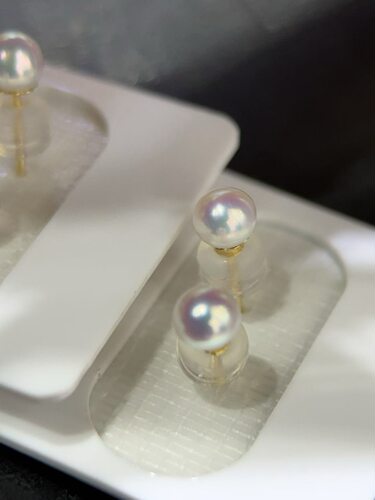 女士淡水18k金耳针 洋气又时髦38124