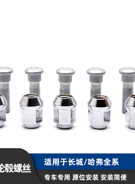 适用哈弗H6H2H3H5M6长城C30C50M4M2M1炫丽轮胎轮毂螺丝螺帽母螺杆