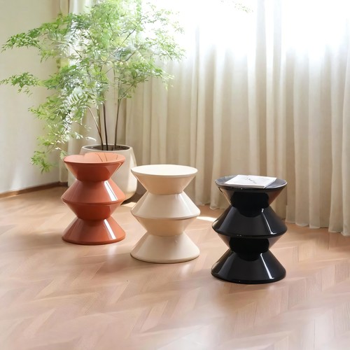 DecoHub中古风家用换鞋凳客厅板凳儿童塑料矮凳简约小凳子圆ins