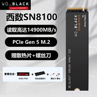 西数SN8100新品PCle5.0 m2固态硬盘1tb台式机电脑硬盘4t笔记本2t