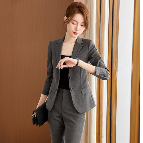 柏易兰西装套装女长裤高级感秋冬