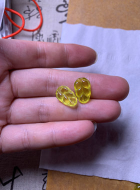 A货冰种黄翡岫岩玉树叶吊坠挂件玉器手链项链耳环配饰