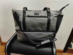 外贸女款结实防泼水单肩手提健身包带干湿分离独立鞋仓通勤斜挎包