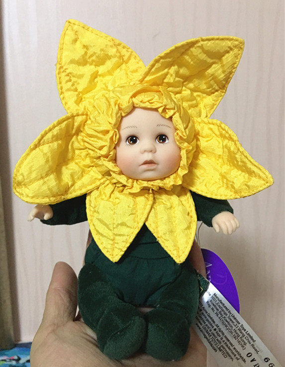 [安妮娃娃]Anne Geddes安抚仿真公仔女孩毛绒玩具mini葵花宝宝