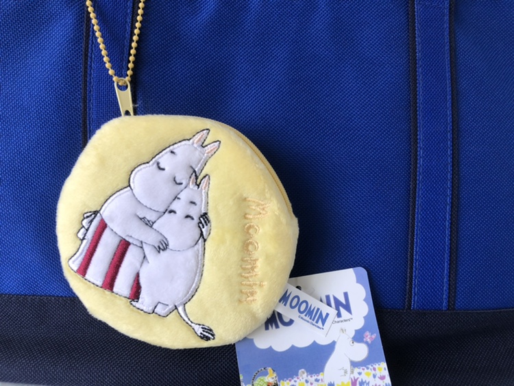 可爱姆明一族moomin卡通黄色零钱包卡包耳机包包挂挂饰女孩礼物
