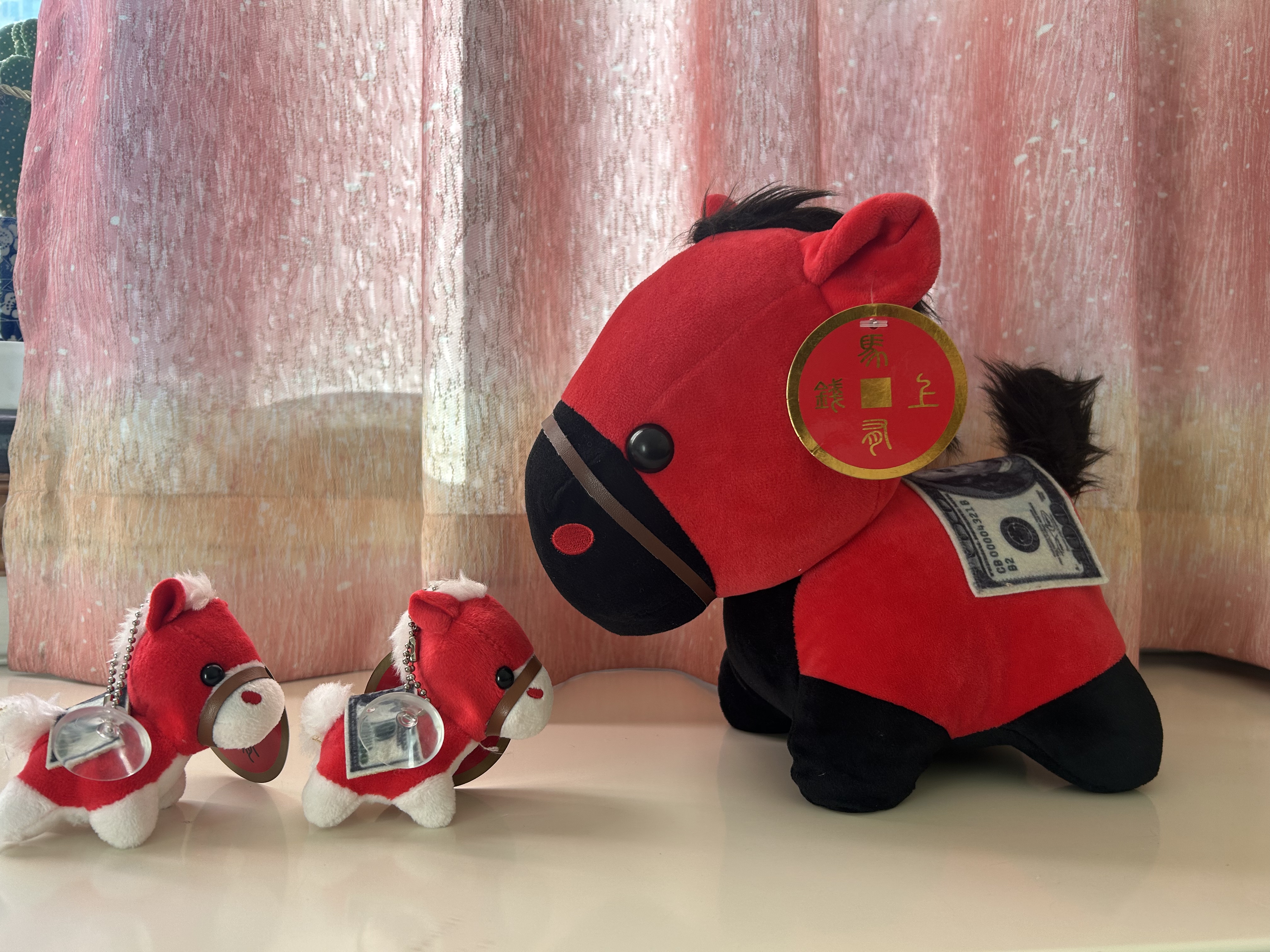 马年春节生肖马上有钱小马毛绒玩具玩偶公仔钥匙扣挂件