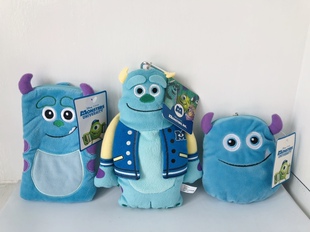 可爱怪物大学苏利文毛怪卡通毛绒伸缩零钱包卡包耳机包笔袋礼物