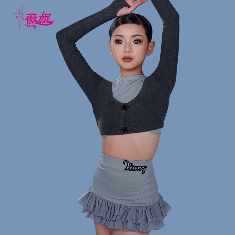 薇妮舞美拉丁舞练功服舞蹈三件套