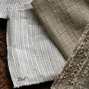 火草布 丽江他留人嫁妆天然原料老织机纺11厘米幅宽植物纤维厚布