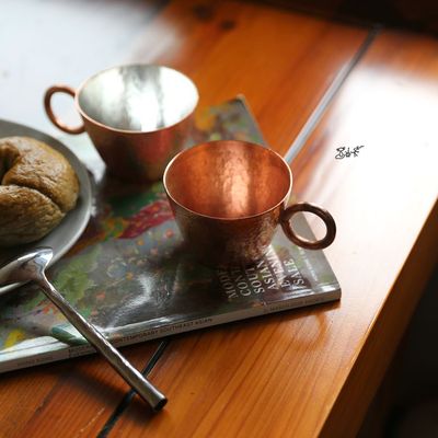 CC咖啡杯简约红铜咖啡杯