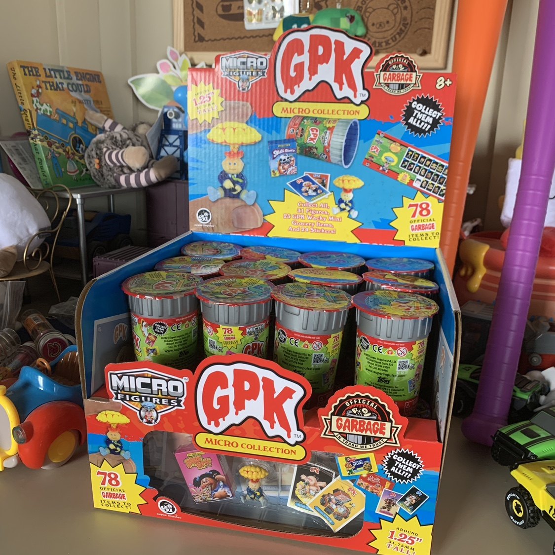 出口正版GPK垃圾桶小公仔惊喜盲盒收藏玩具搞怪玩偶儿童聚会礼物