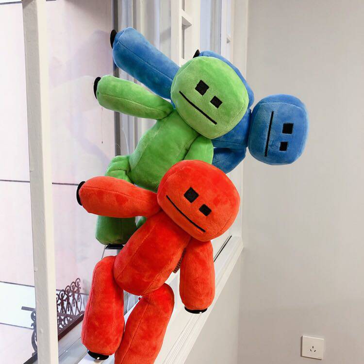 搞怪吸盘公仔毛绒玩偶发声玩具火柴人婴幼儿宝宝玩偶