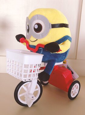 憨态可掬小黄人玩偶创意自行车