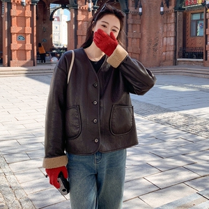 冬款！ 2C237-7709-P195 皮毛一体羊羔毛皮衣外套 控288图片