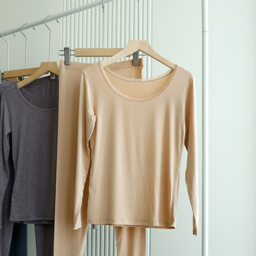 佳妮婷薄款莫代尔内衣保暖套装