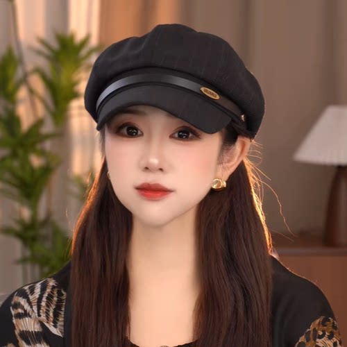 高级感文艺复古女款贝雷帽画家帽