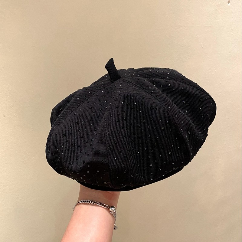 ins日系百搭显脸小黑色八角帽春季复古时尚网红贝雷帽画家帽子女,服饰配件/皮带/帽子/围巾,帽子,淘宝优惠券,粉丝福利购,淘宝优惠卷