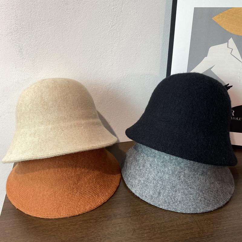 秋冬日系显脸小羊毛女ins水桶帽